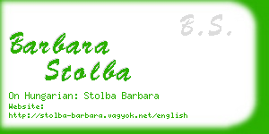 barbara stolba business card